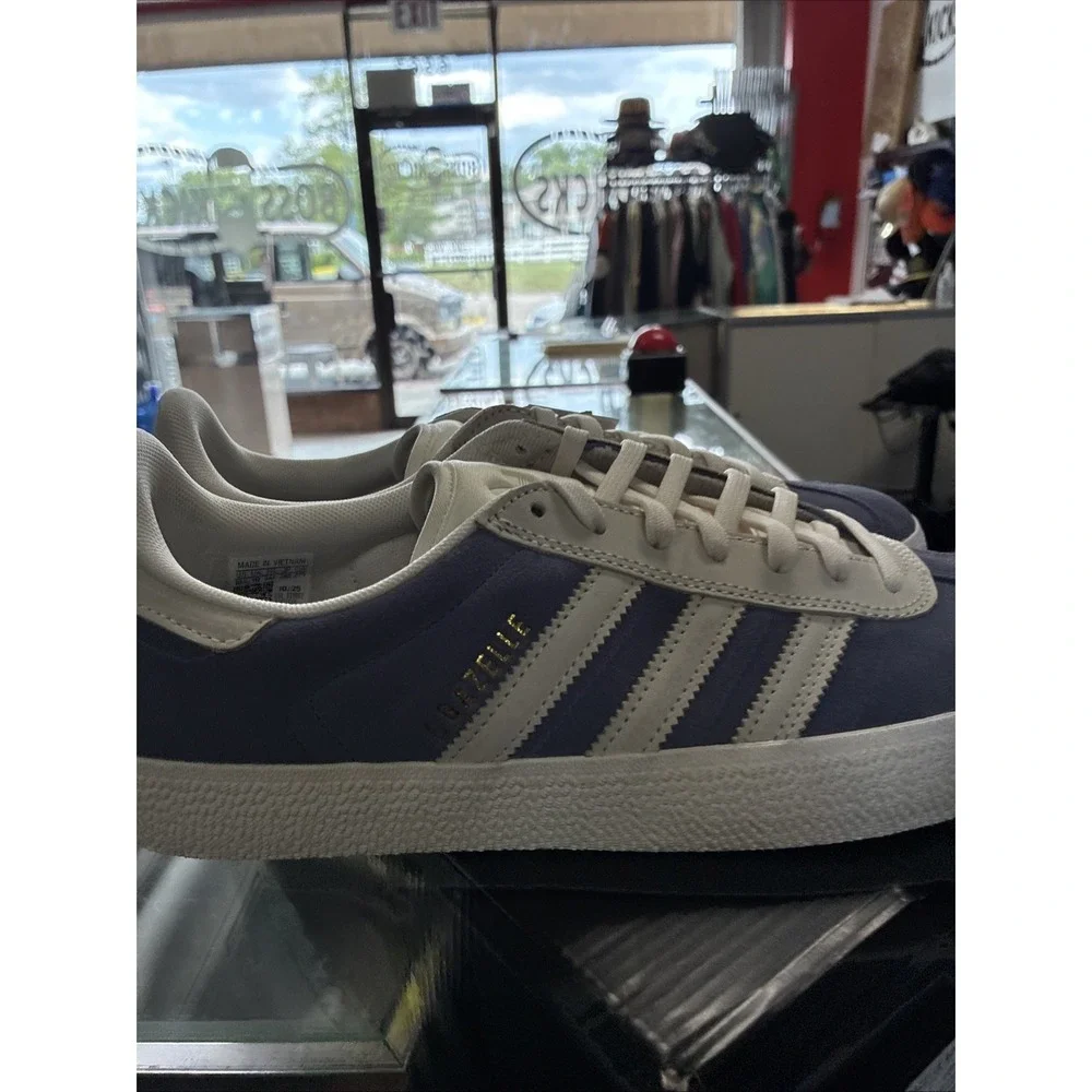 Adidas Gazelle ADV Mens Trainers Purple White HQ7546 Sz 10.5 DS